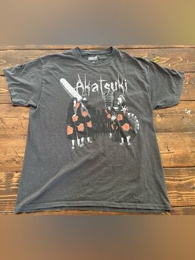 **Akatsuki** Graphic Tee for Kids - Black with Red Accents **VINTAGE**